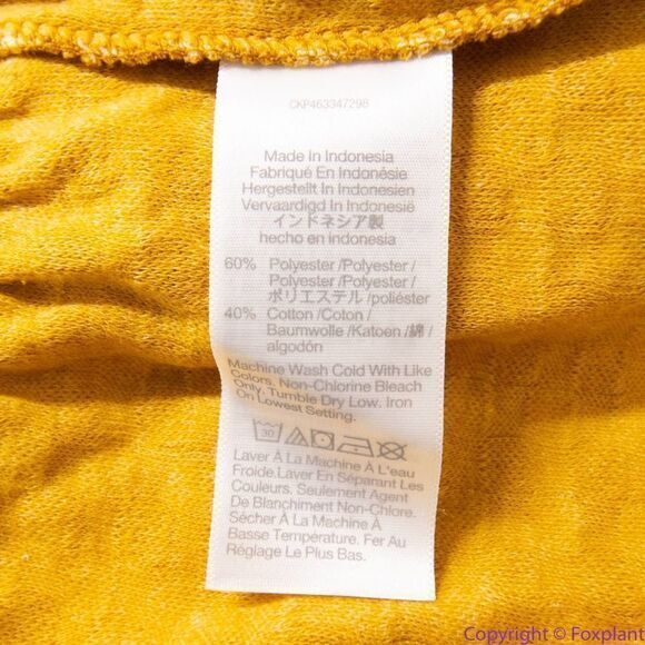 NEW Madewell Gingham Knit Ruffle-Hem Top, color: gold, L - Picture 14 of 16